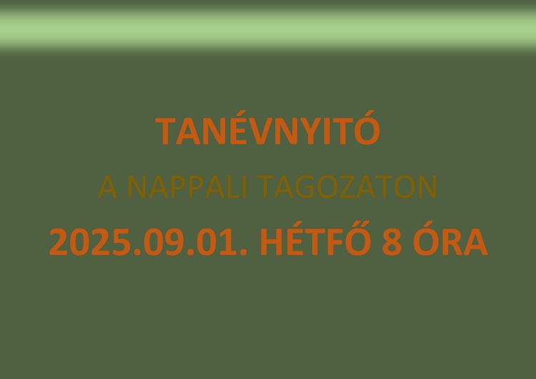 Tanévnyitó