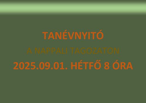 Tanévnyitó