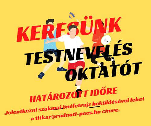 Keresünk testnevelés oktatót